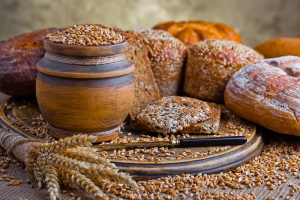 Wheat beans on the table Stock Image