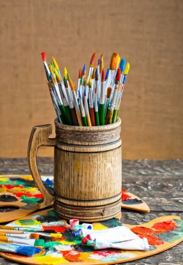 boya ve fırça çizimi için