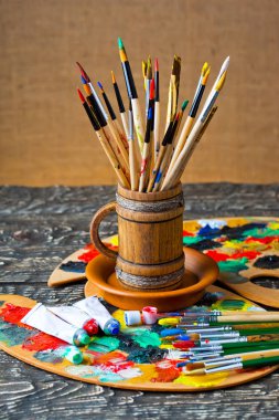 boya ve fırça çizimi için