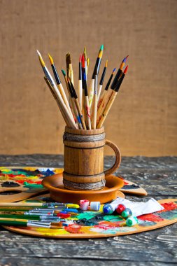 boya ve fırça çizimi için