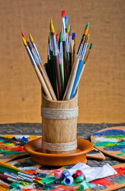 boya ve fırça çizimi için