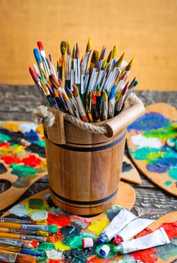 boya ve fırça çizimi için