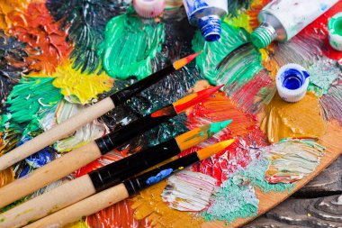 boya ve fırça çizimi için