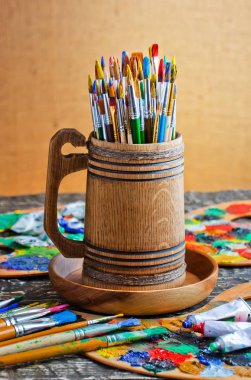 boya ve fırça çizimi için