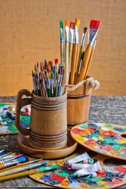 boya ve fırça çizimi için