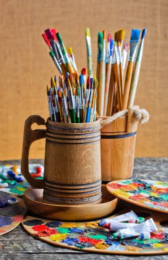 boya ve fırça çizimi için