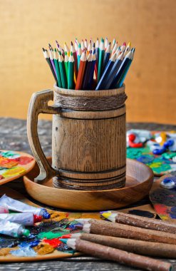 boya ve fırça çizimi için