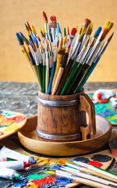 boya ve fırça çizimi için