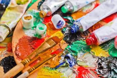 boya ve fırça çizimi için