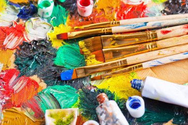 boya ve fırça çizimi için