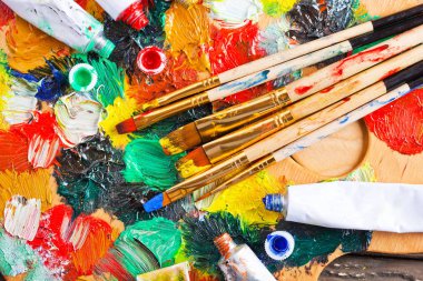 boya ve fırça çizimi için