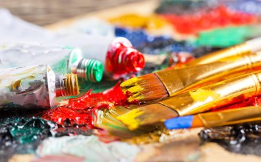 boya ve fırça çizimi için