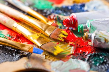 boya ve fırça çizimi için