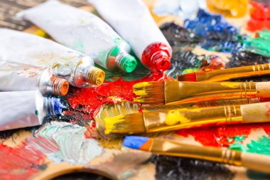 boya ve fırça çizimi için