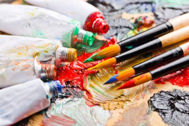 boya ve fırça çizimi için