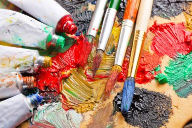 boya ve fırça çizimi için