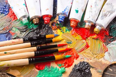 boya ve fırça çizimi için