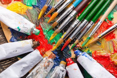 boya ve fırça çizimi için