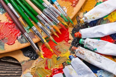 boya ve fırça çizimi için