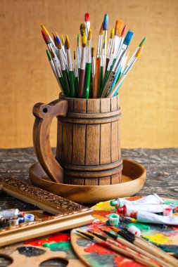 boya ve fırça çizimi için