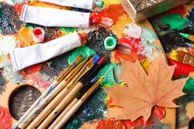 boya ve fırça çizimi için