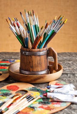 boya ve fırça çizimi için