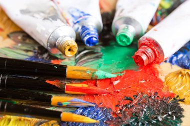 boya ve fırça çizimi için