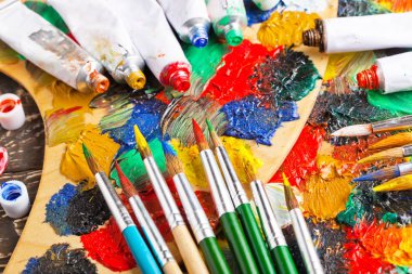 boya ve fırça çizimi için