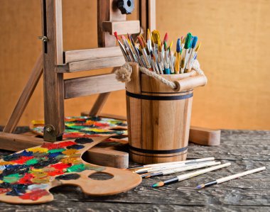 boya ve fırça çizimi için