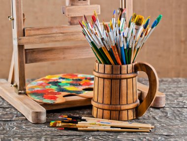 boya ve fırça çizimi için