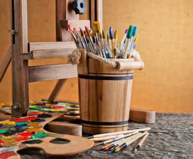 boya ve fırça çizimi için