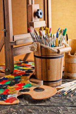 boya ve fırça çizimi için