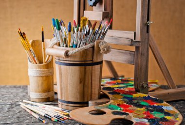 boya ve fırça çizimi için