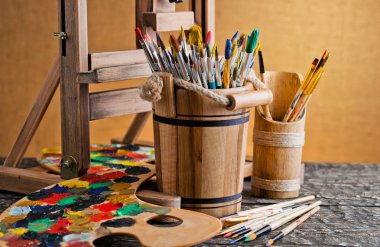 boya ve fırça çizimi için