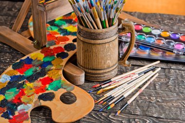 boya ve fırça çizimi için