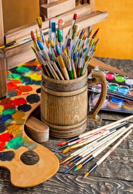 boya ve fırça çizimi için