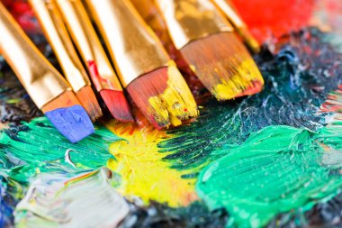 boya ve fırça çizimi için