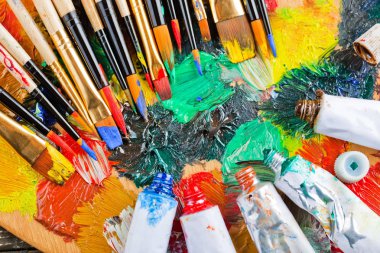 boya ve fırça çizimi için