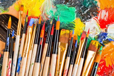 boya ve fırça çizimi için