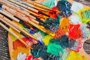 boya ve fırça çizimi için