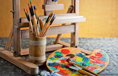 boya ve fırça çizimi için