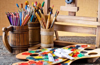 boya ve fırça çizimi için