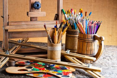 boya ve fırça çizimi için