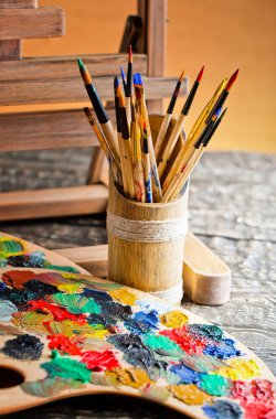 boya ve fırça çizimi için