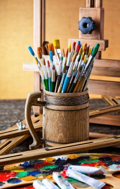 boya ve fırça çizimi için