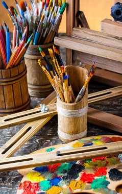 boya ve fırça çizimi için