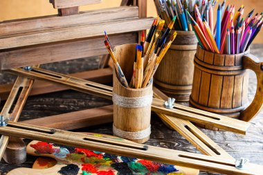 boya ve fırça çizimi için