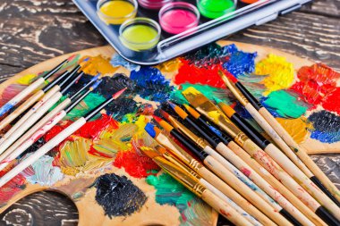 boya ve fırça çizimi için