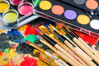 boya ve fırça çizimi için