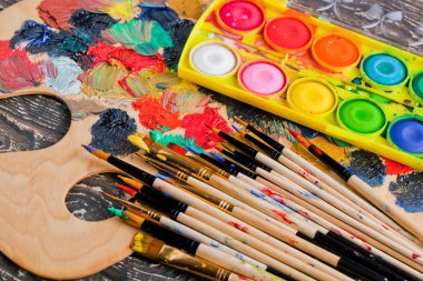 boya ve fırça çizimi için